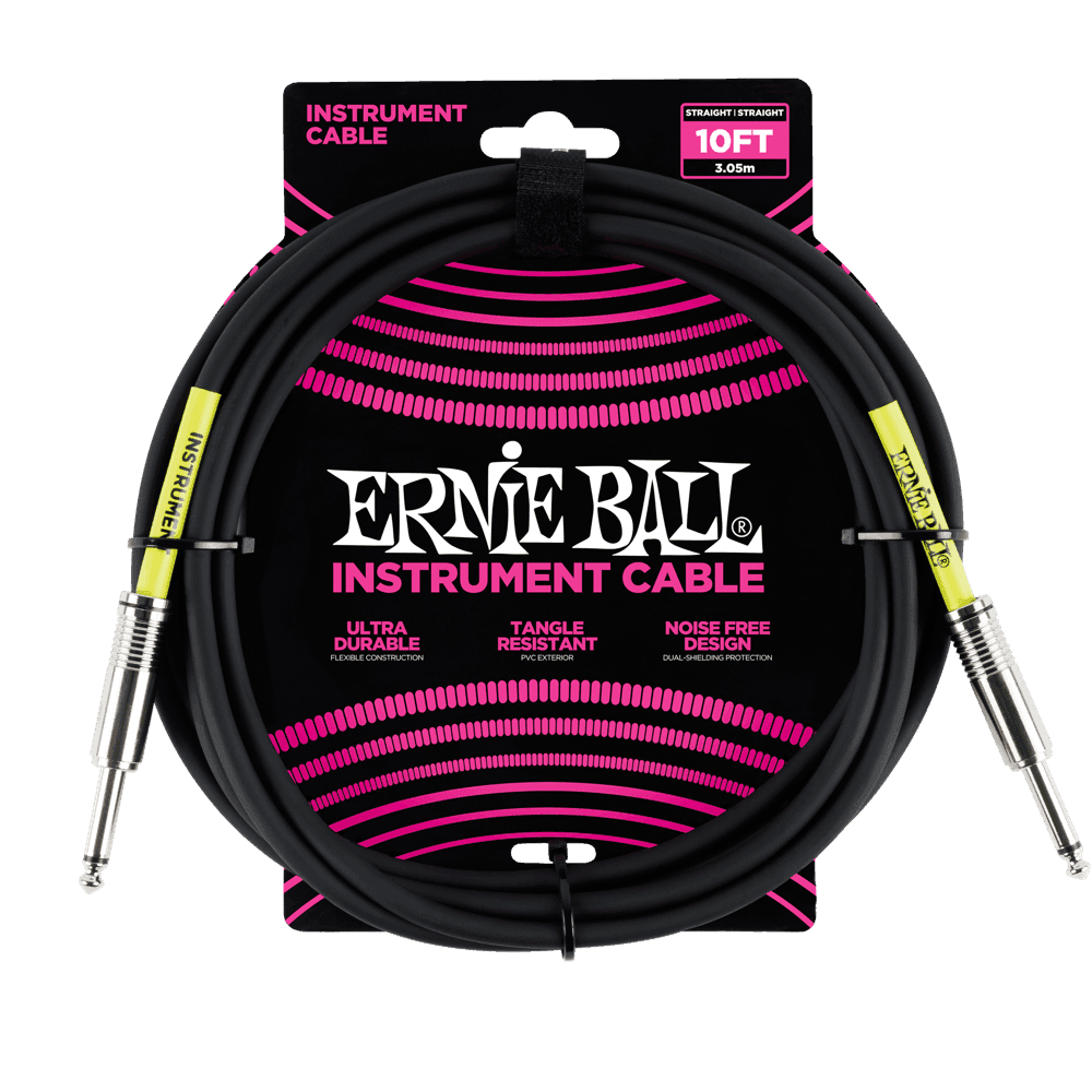 Cable Ernie Ball 10ft Po6048 Negro