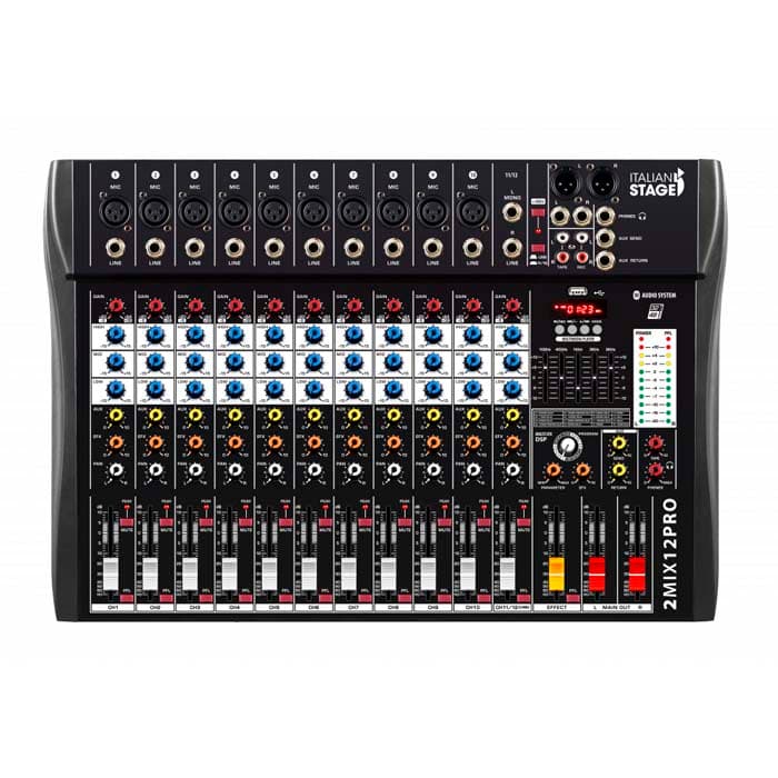 MEZCLADOR ITALIAN STAGE IS 2MIX12PRO USB Y BT