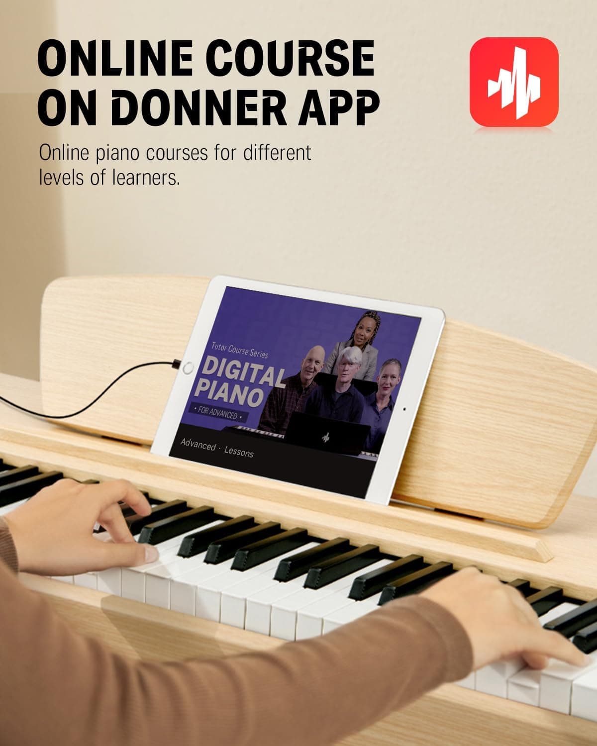 Piano Digital Donner Ec7413 Ddp-80 Natural 7