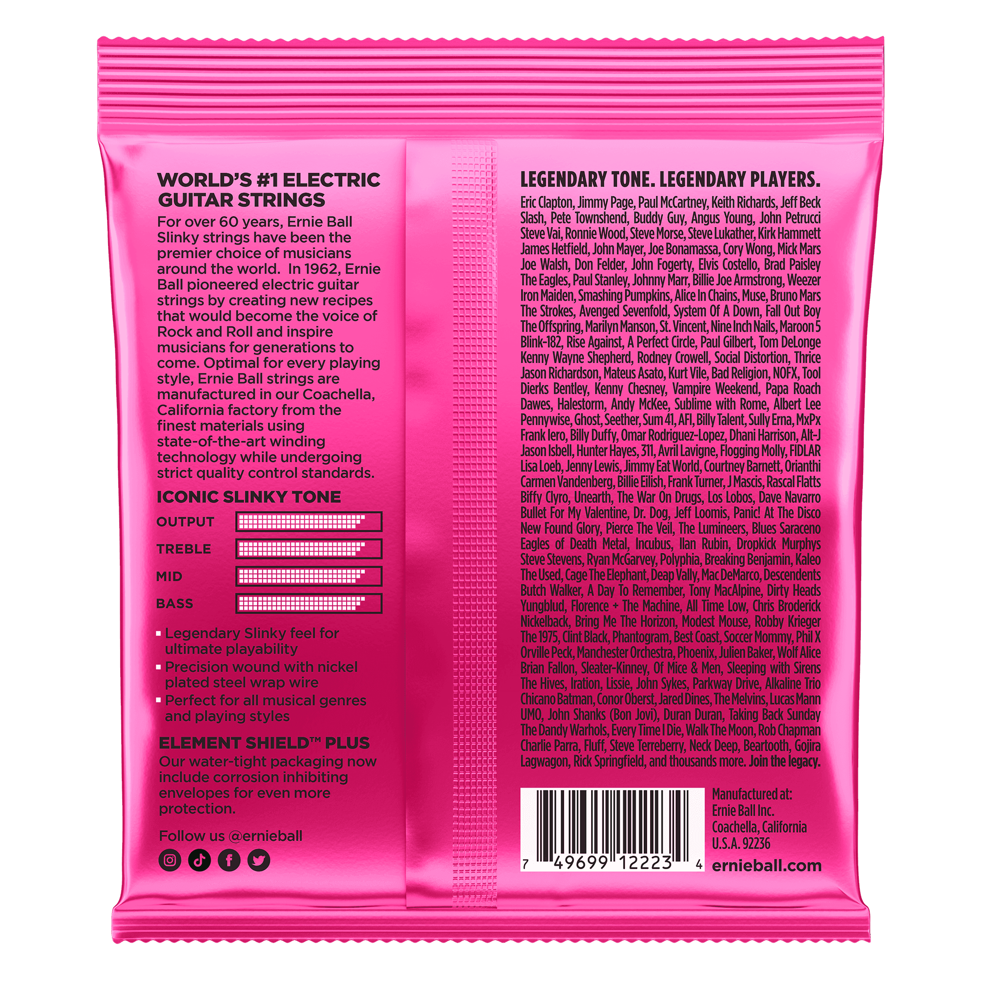 Encordado Ernie Ball Guitarra Electrica 2223 9-42 2