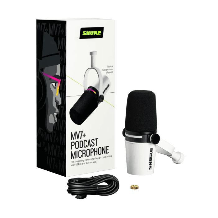 MICRÓFONO USB MV7+-W SHURE BLANCO 5