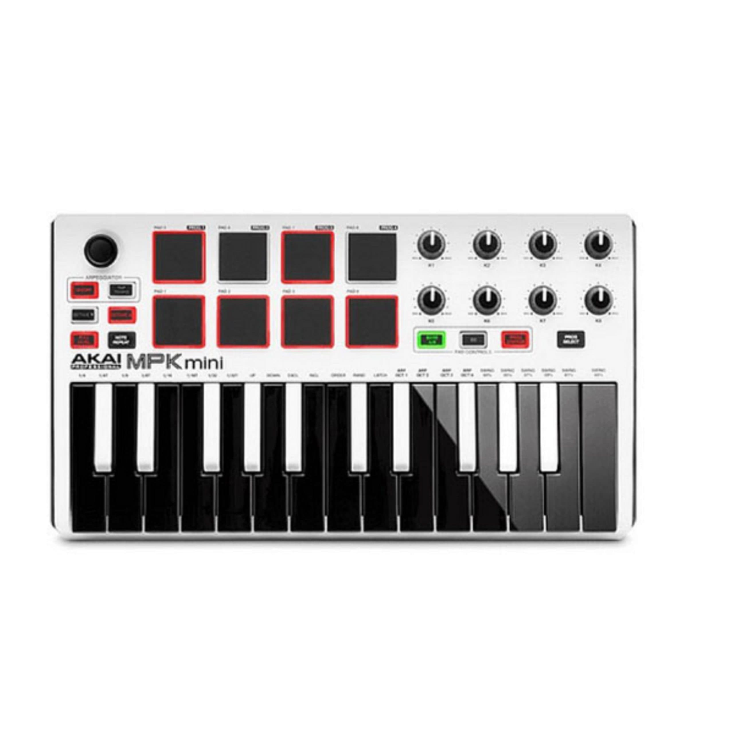 CONTROLADOR MIDI AKAI MPKMINI3 COLOR BLANCO 2