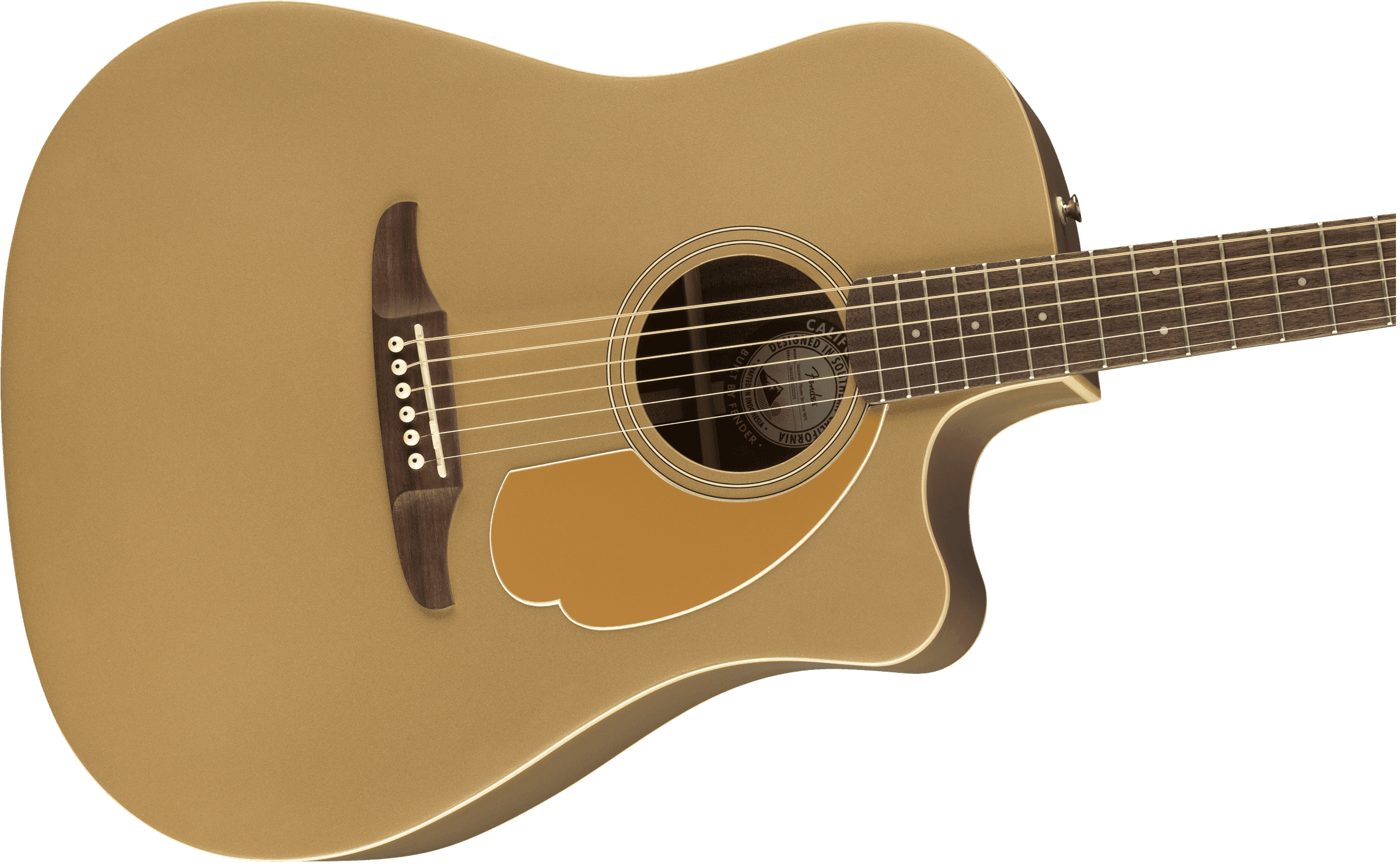 Guitarra Electroacustica Fender Redondo Player, Diapasón De Nogal, Bronce Satinado 0970713553 3