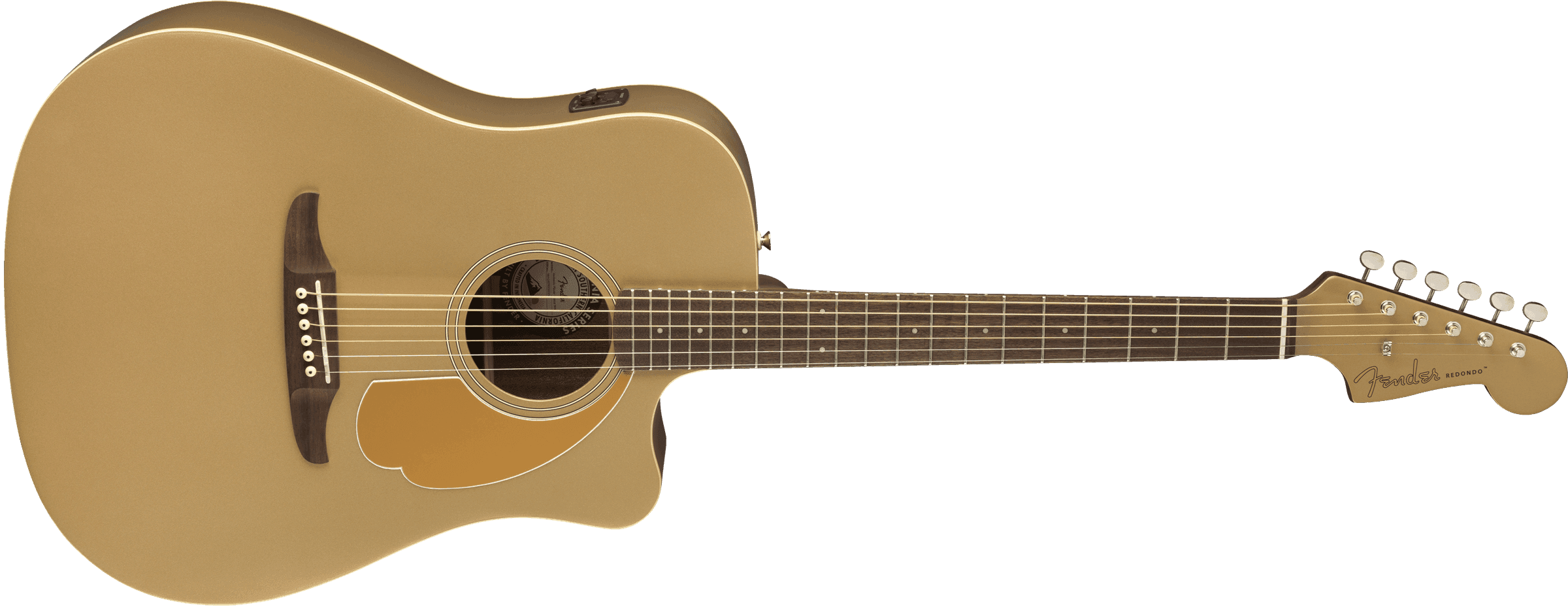 Guitarra Electroacustica Fender Redondo Player, Diapasón De Nogal, Bronce Satinado 0970713553 5