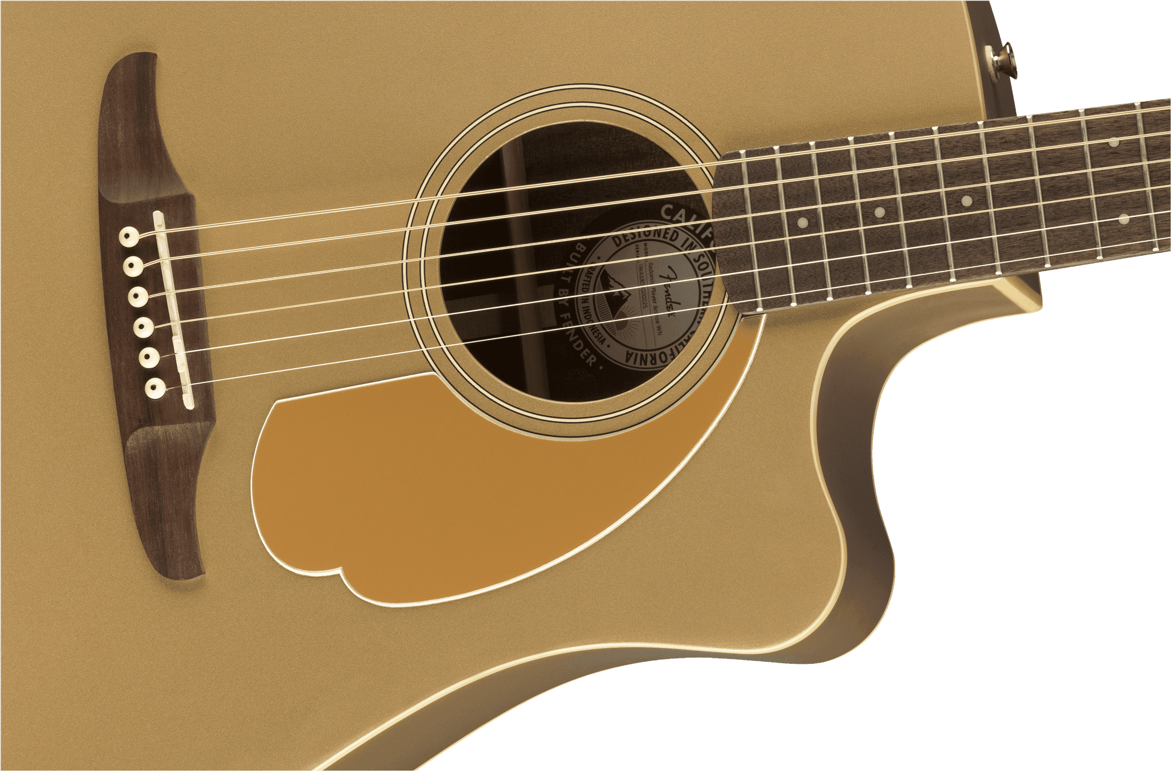 Guitarra Electroacustica Fender Redondo Player, Diapasón De Nogal, Bronce Satinado 0970713553 6