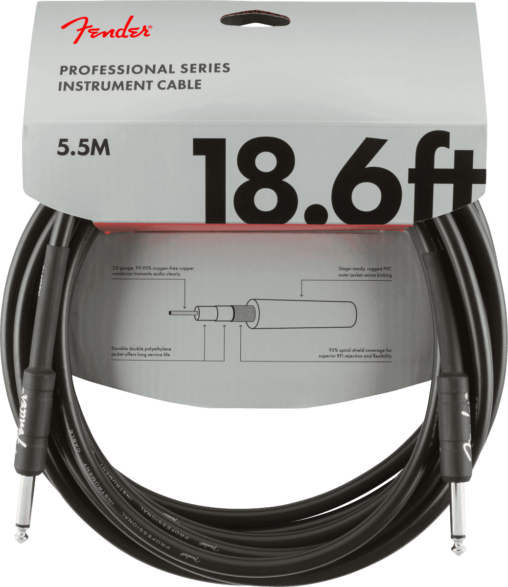Cable Fender 18.6 Inst Blk 0990820020
