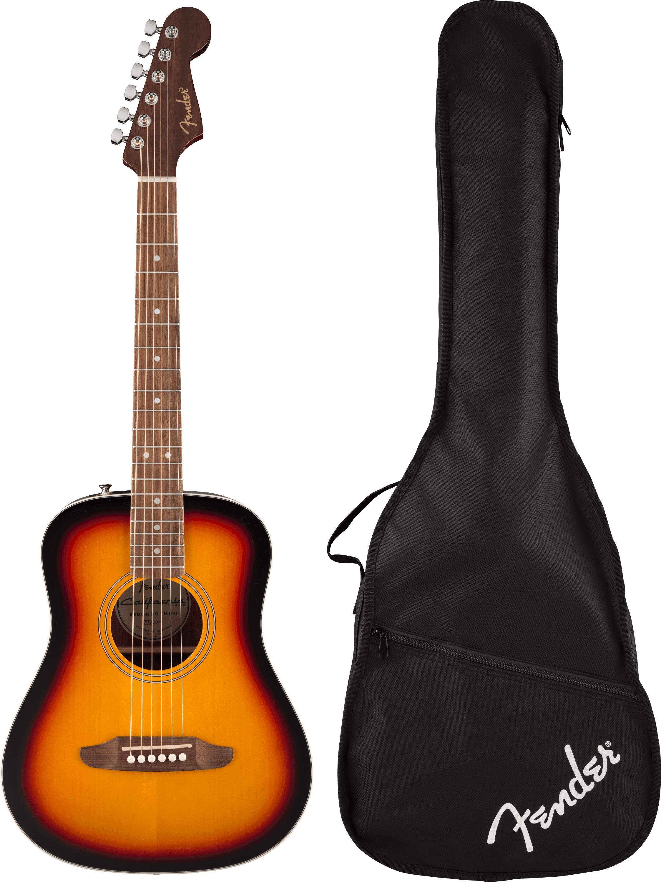 Guitarra Acustica Fender Ca Std Redondo Mini Wb Ib 3Ts 0974101100 2