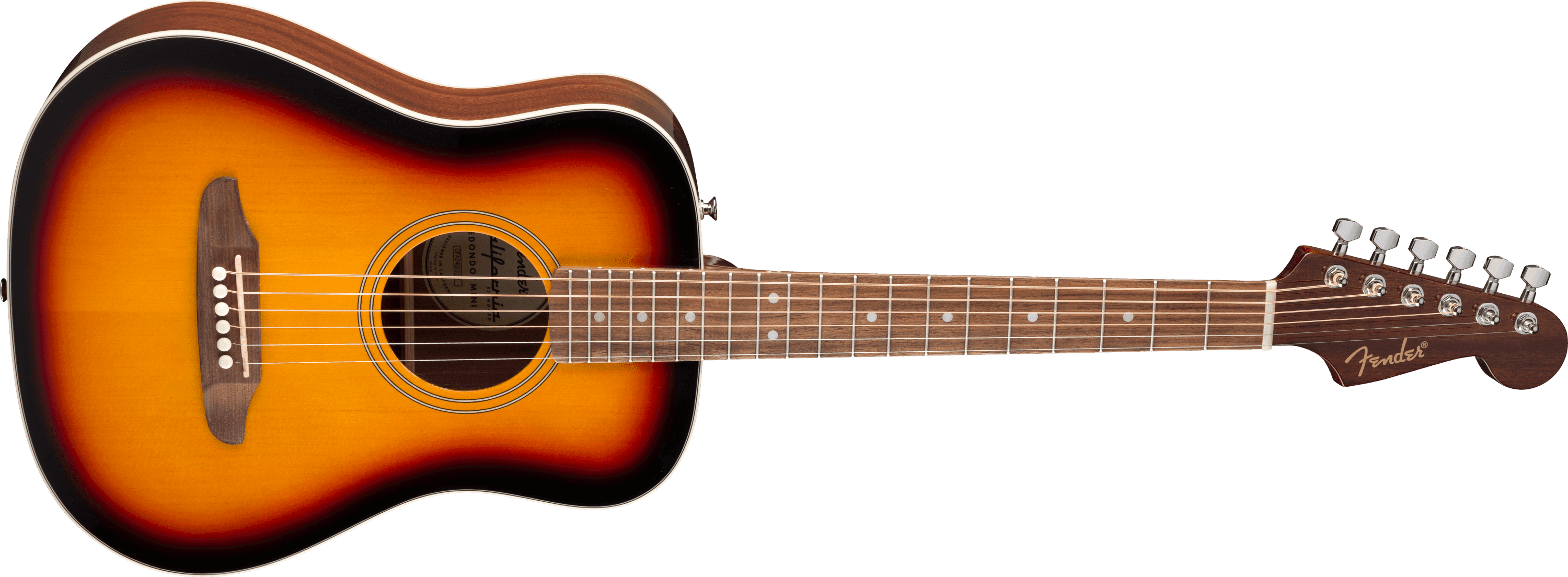 Guitarra Acustica Fender Ca Std Redondo Mini Wb Ib 3Ts 0974101100 5