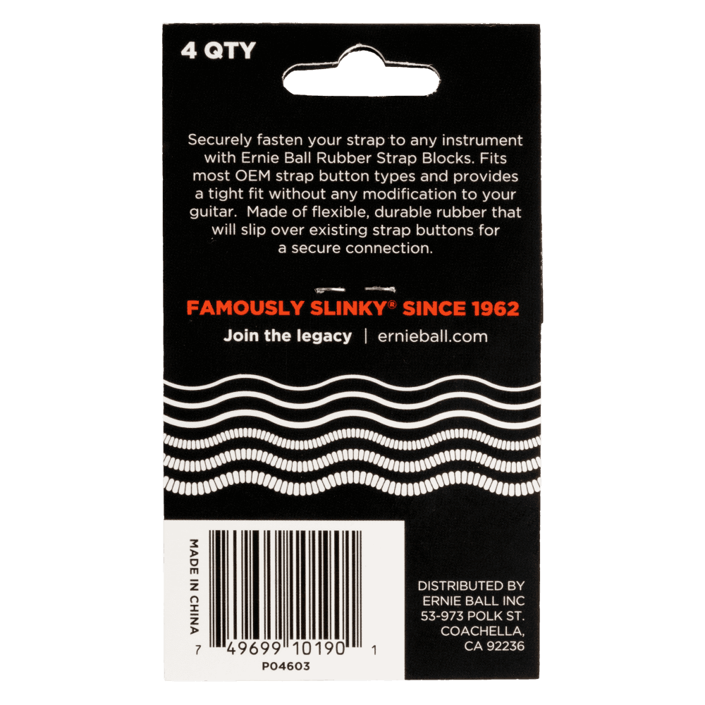 Bloqueo Ernie Ball P04603 X4 Correa Guitarra 2