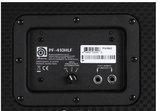 Cabina Ampeg Portaflex 4x10 Extnd Lows Cabinet B14-53 6