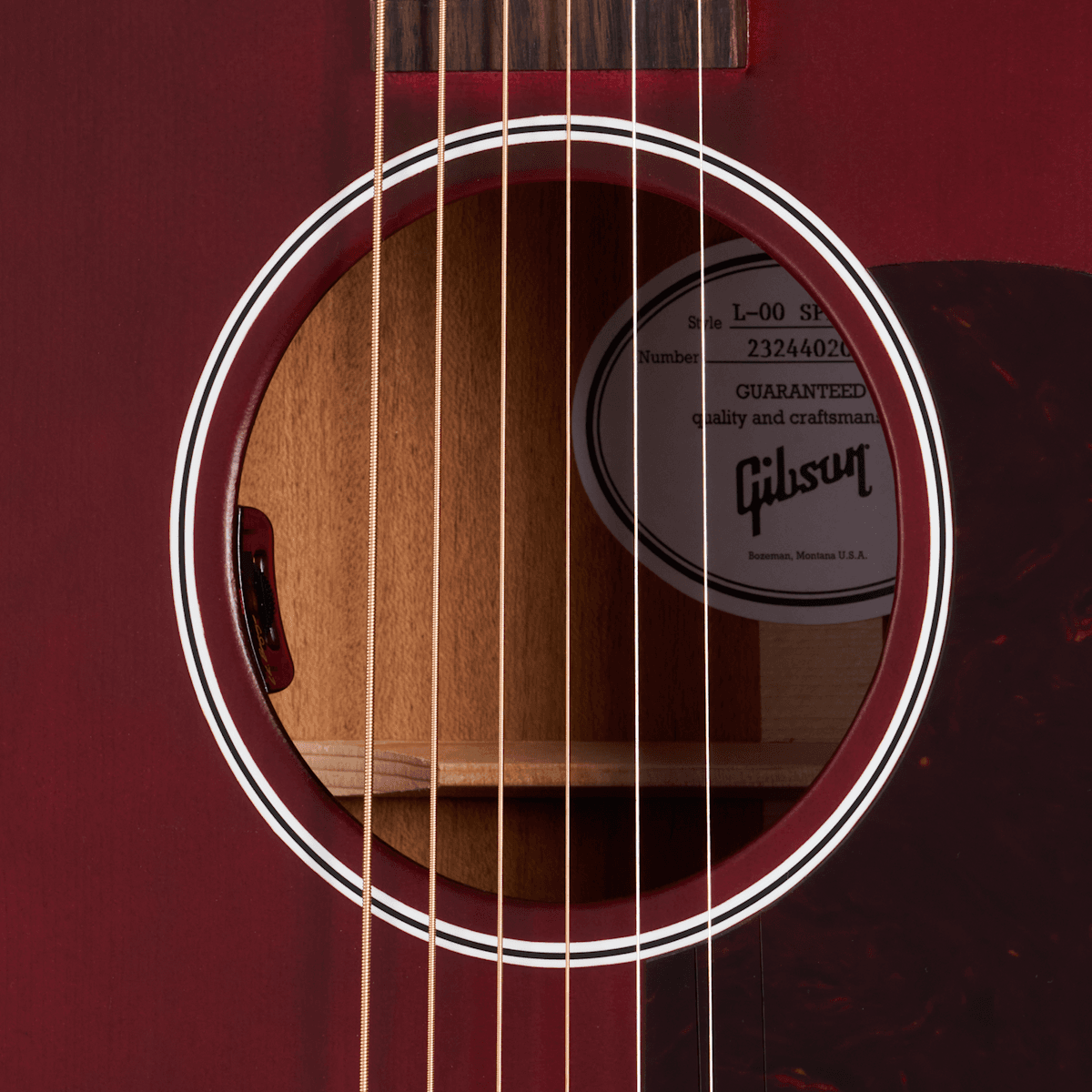 Guitarra Electroacustica Gibson L-00 Special Mcsbl0spcwr Vino Tinto 7