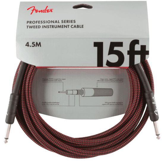 Cable Fender Pro 15 Inst Red Twd 0990820064 3