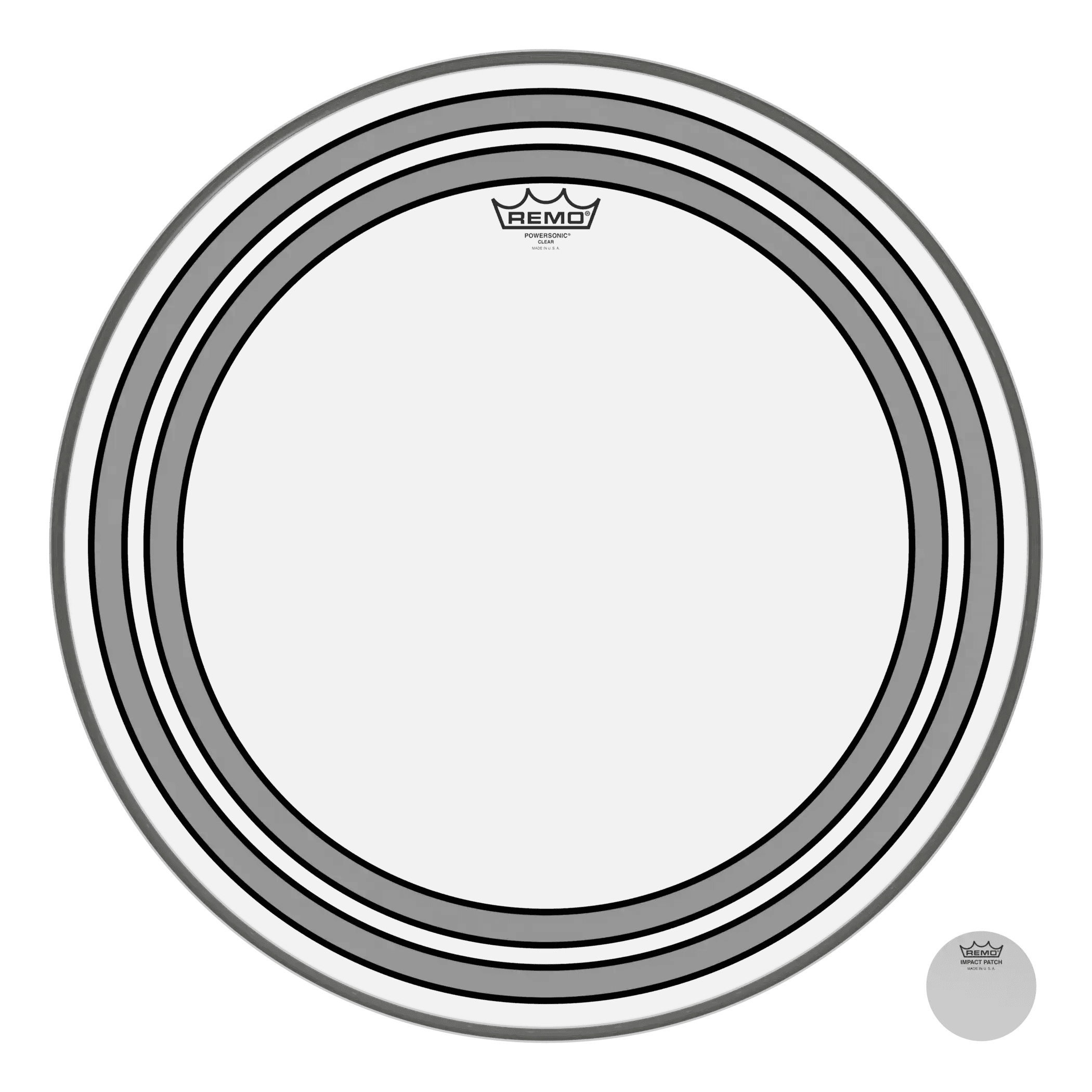 Parche Remo Powersonic Clear De 22 Gota Aceite Pw-1322-00