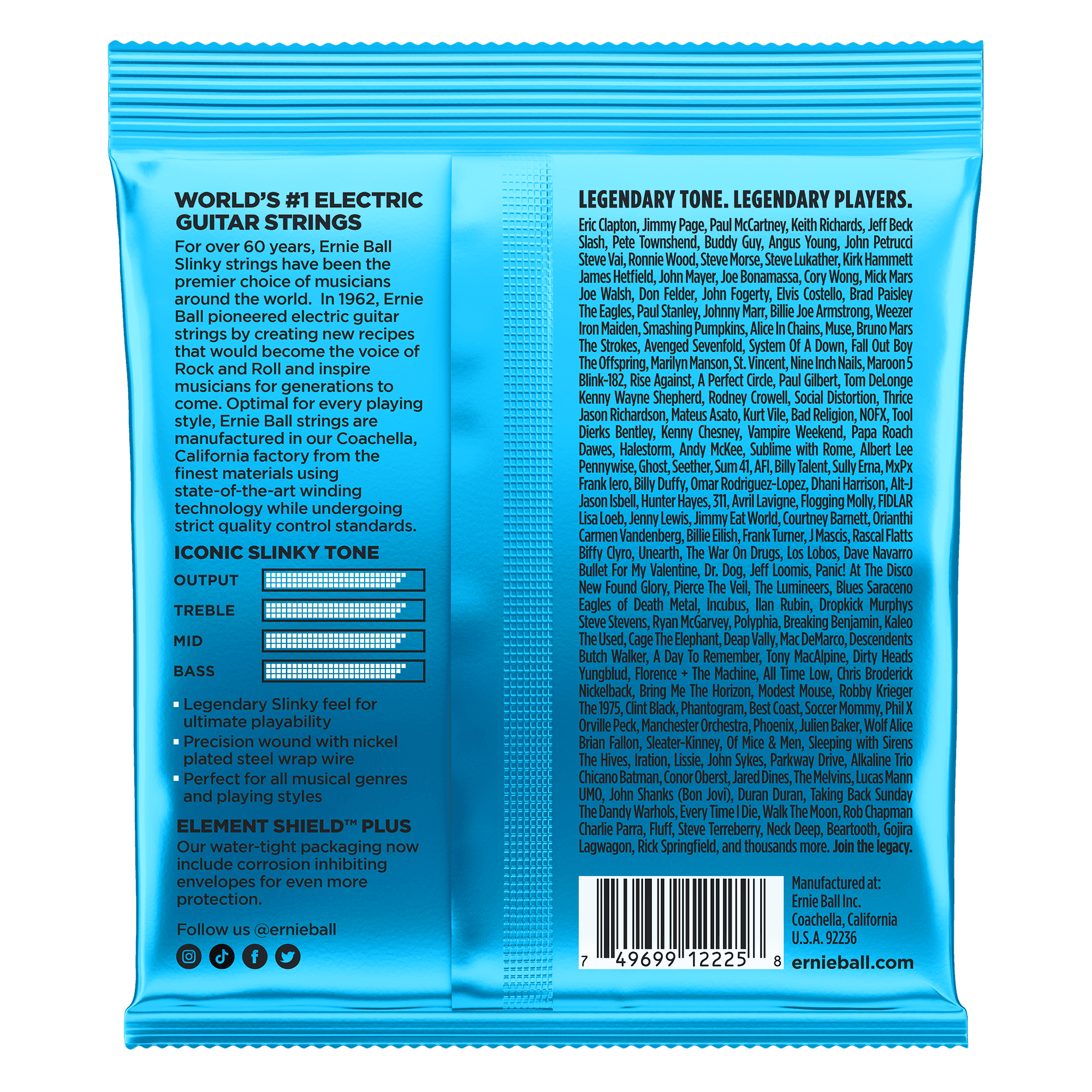 Encordado Ernie Ball Guitarra Electrica 2225 8-38 2