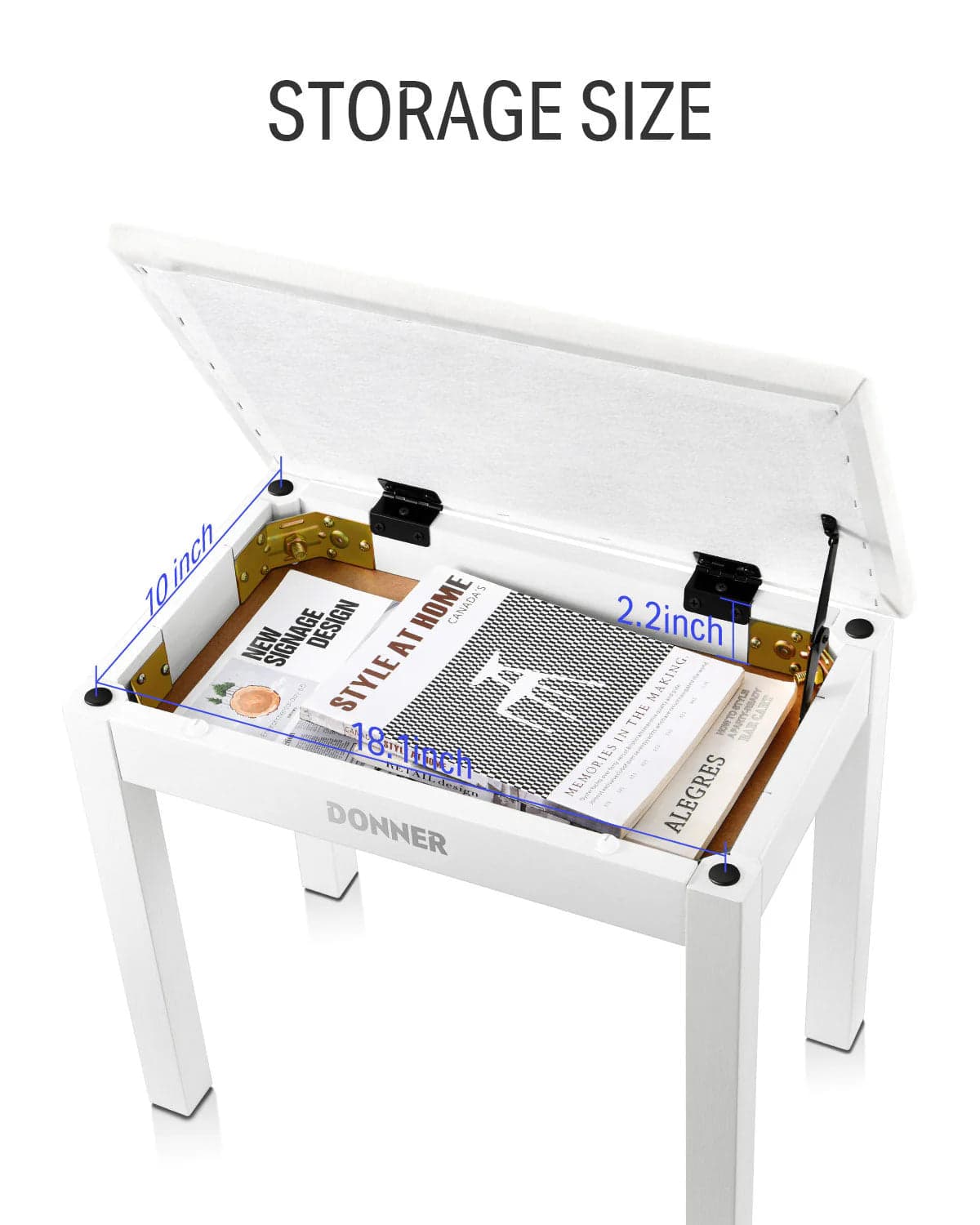 Silla Donner Ec6612 Dkb-10 Piano Wh 9
