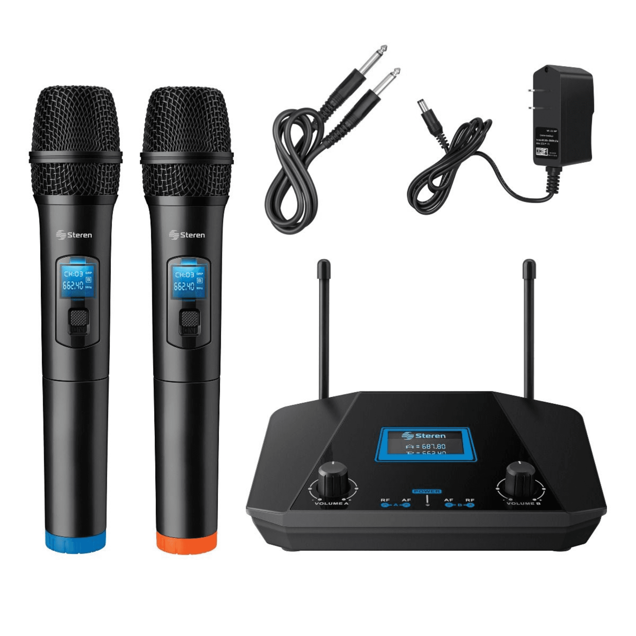 MICROFONO STEREN WR-809 UHF DOBLE INALAMBEICO DE MANO 5