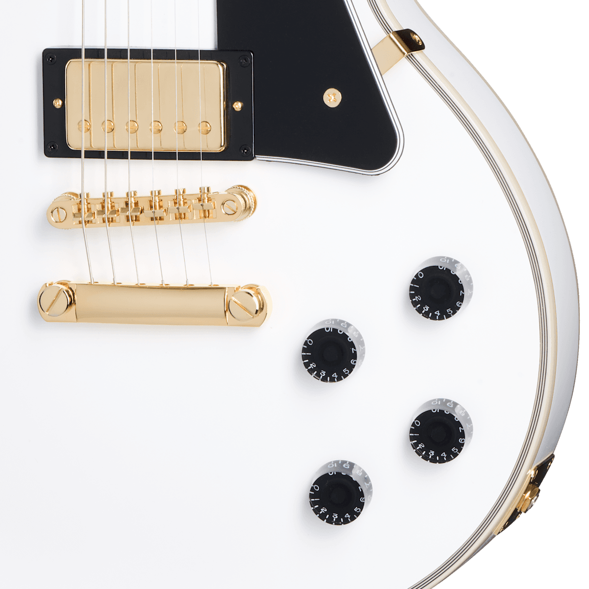 Guitarra Electrica Epiphone Lp Custom Alpine White Eiglpcawgh1 3