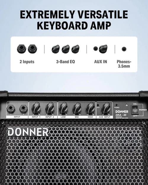 Amplificador Donner Ec1257 Dka-20 Para Teclado 3