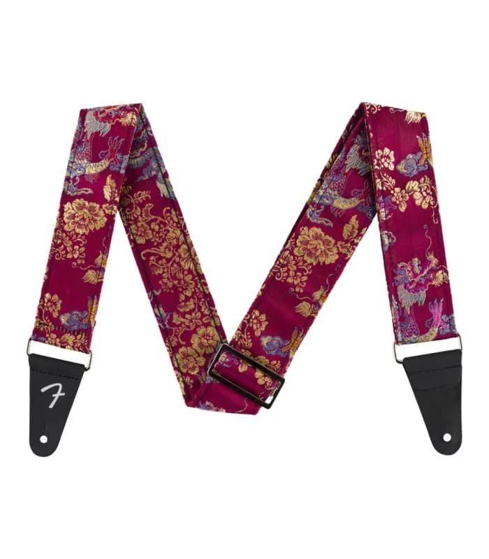 FENDER SATIN DRAGON STRAP, WINE 2