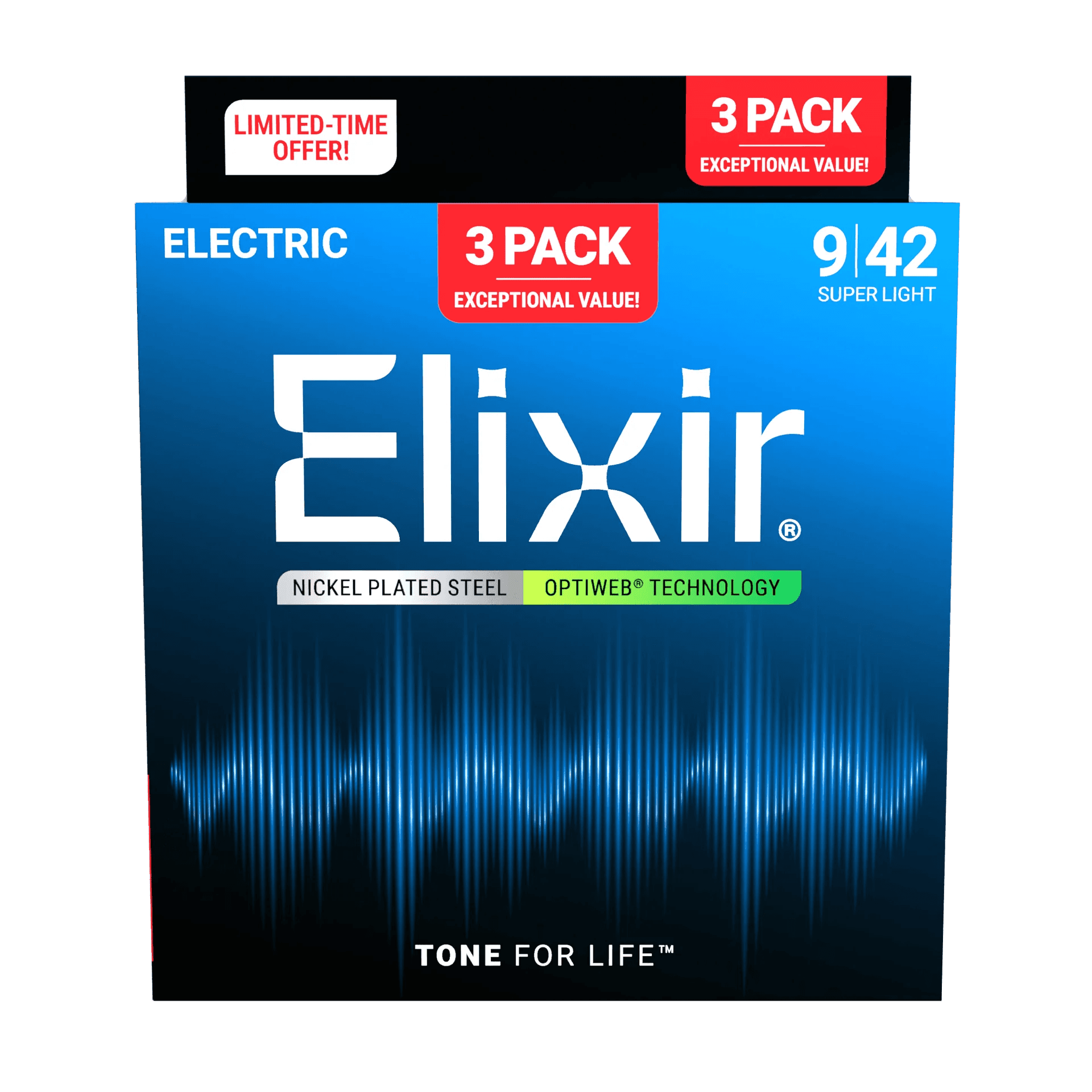 Encordado Elixir Guitarra Electrica 16571 9-42 X3