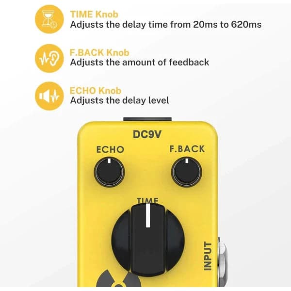 Pedal Donner Ec748 Yellow Fall Delay 5