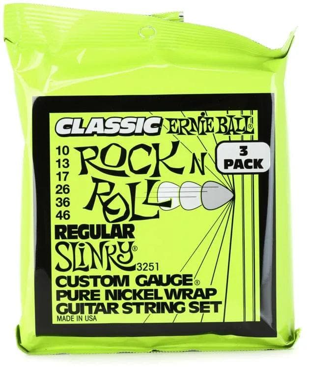 Encordado Ernie Ball Guitarra Electrica Pack 3 10-46 3251