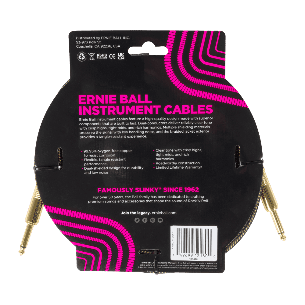 Cable Ernie Ball 10FT P06428 Pay Dirt 2