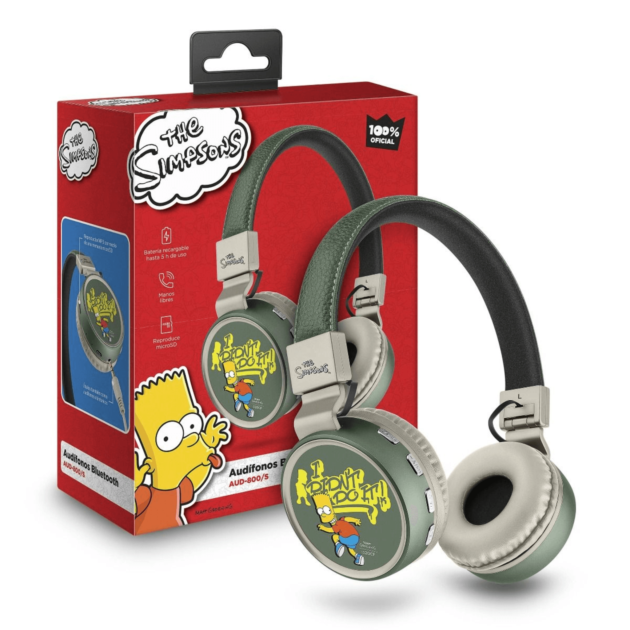 AUDIFONO STEREN AUD-800/S BT-MP3 SIMPSONS 2