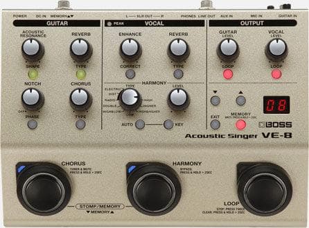 Pedal Boss Ve-8 Acoustic Singer Guitarra Acustica
