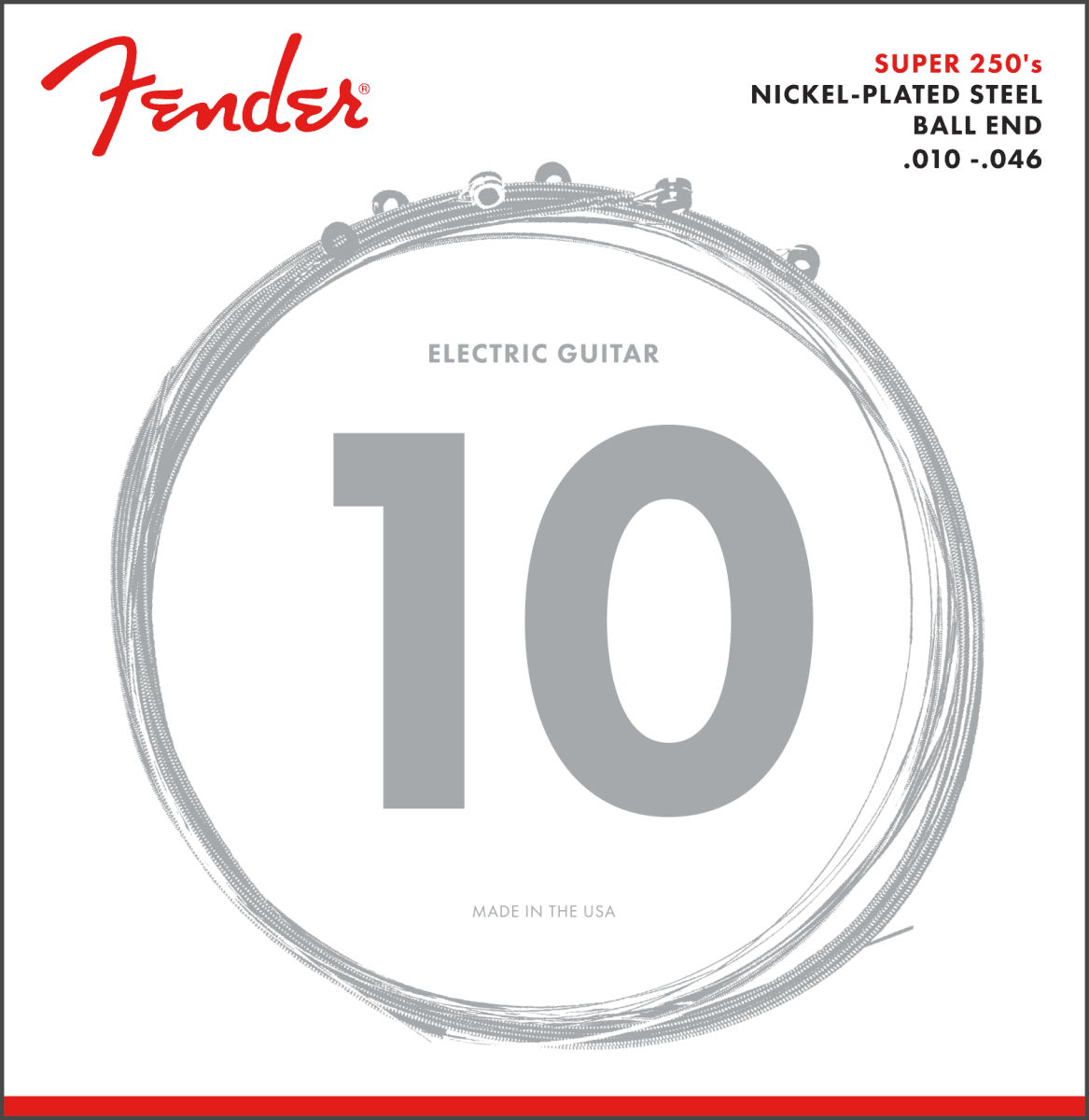 Encordado Fender Guitarra Electrica 250r Gauges 10 46 0730250406