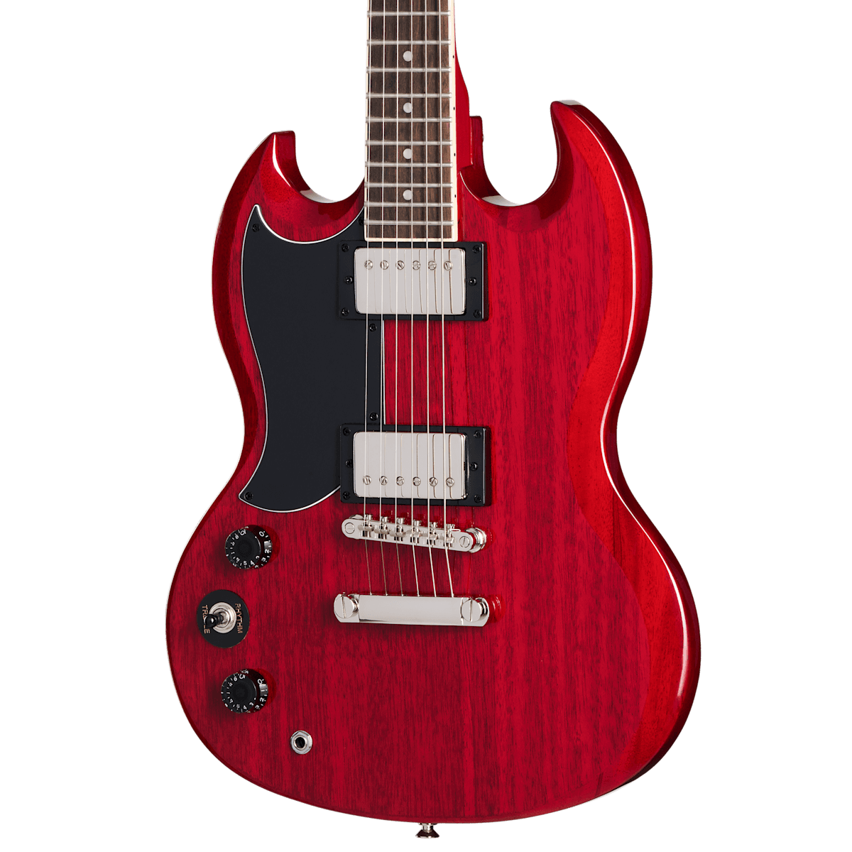 Guitarra Electrica Epiphone Sg Tribute E1sgtchnh1l Cherry Zurda 3