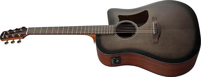 Guitarra Electroacustica Ibanez AAD50CE-TCB Charcoal Burst transparente de bajo brillo 2