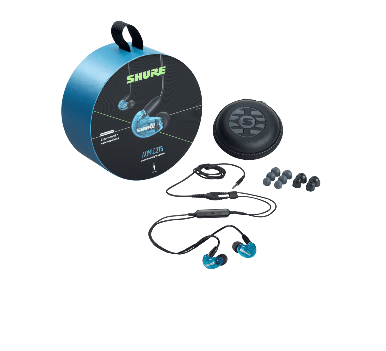 AUDÍFONO AONIC215 SHURE AZUL SE215DYBL+UNI 3