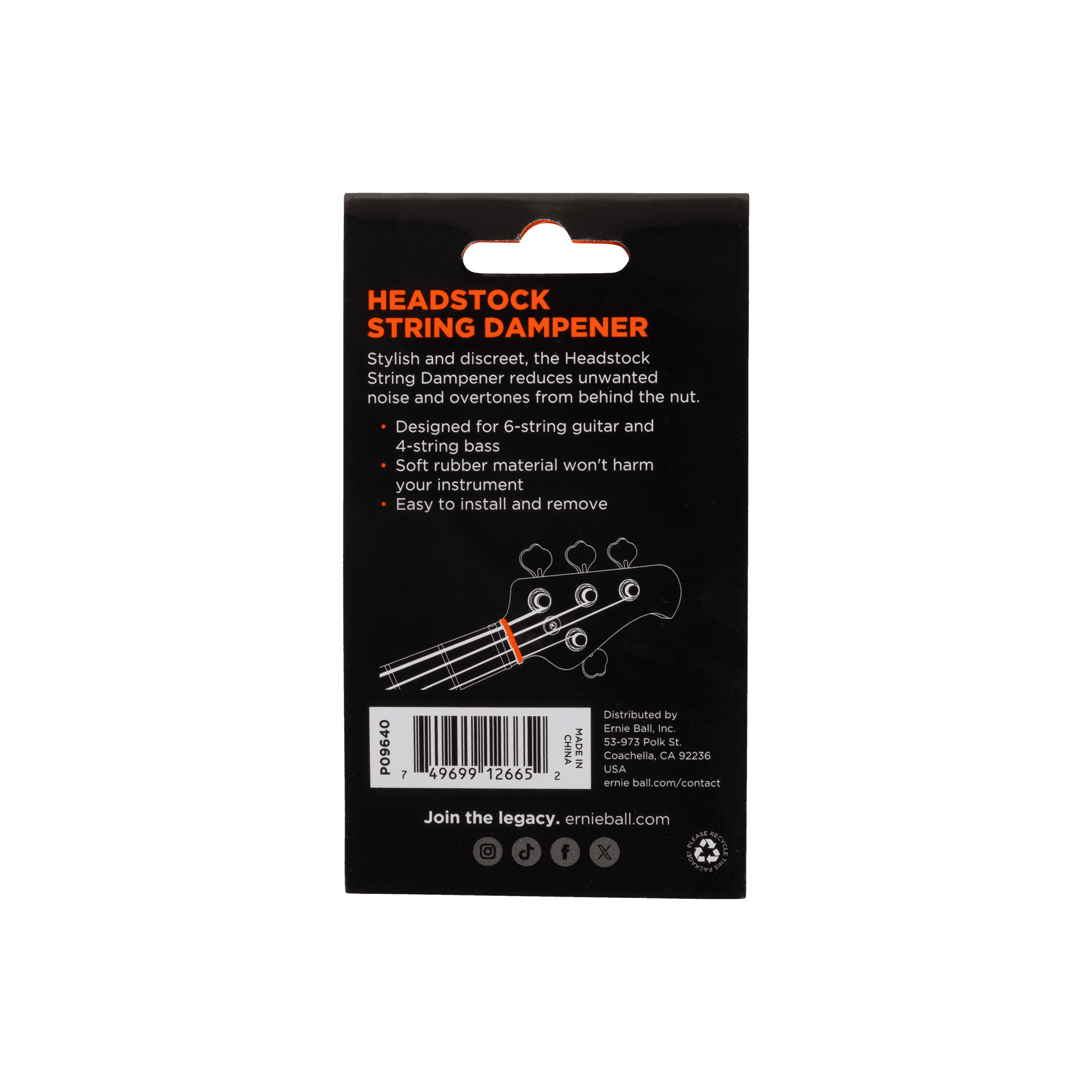 Sordina Ernie Ball P09640 Clavijero 2