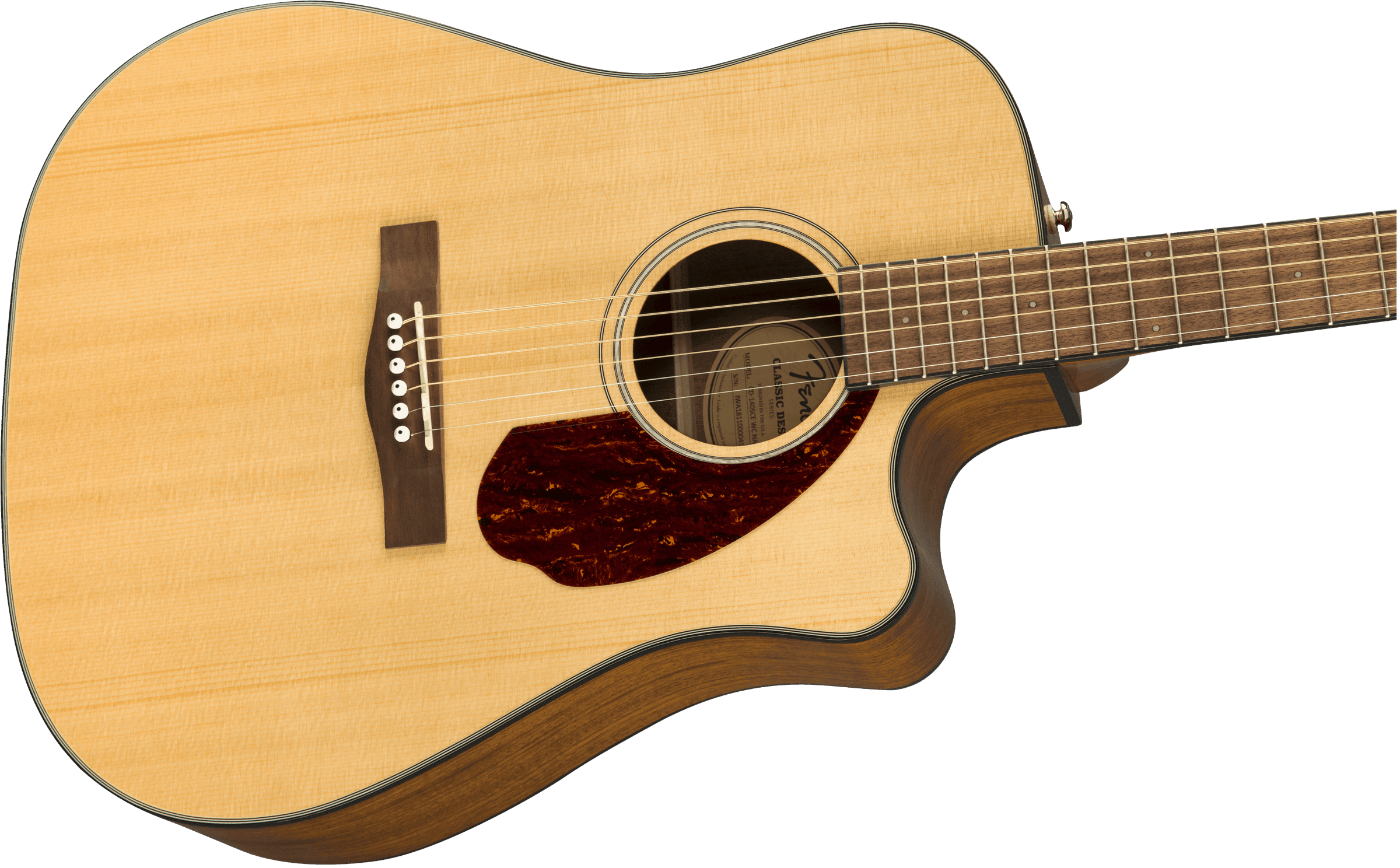 Guitarra Electroacustica Fender Cd-140sce Dreadnought, Diapasón De Nogal, Natural Con Estuche0970213321 3