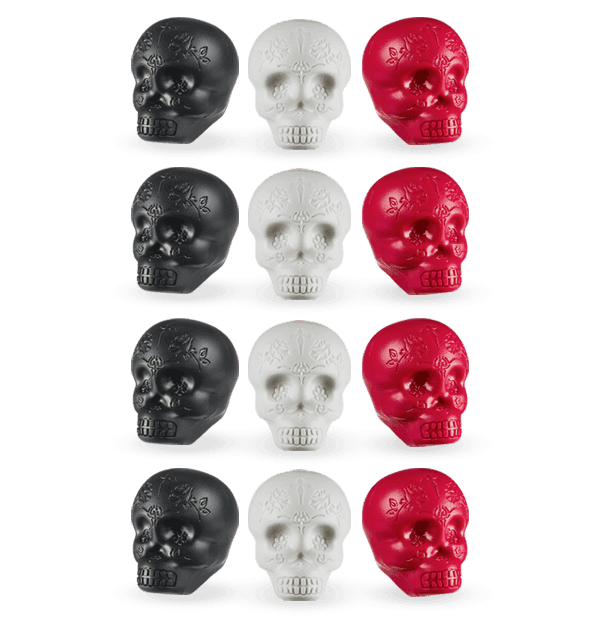 AGITADOR LP SUGAR SKULL LP006 EN COLOR BLANCO, ROJO Y NEGRO