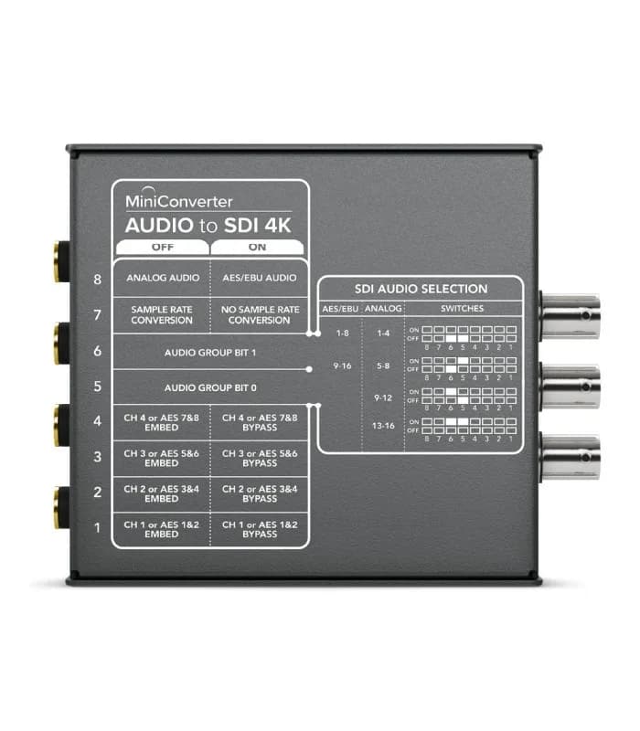 CONVERTIDOR BLACKMAGIC MINI CONVERTER - AUDIO TO SDI 4K 1