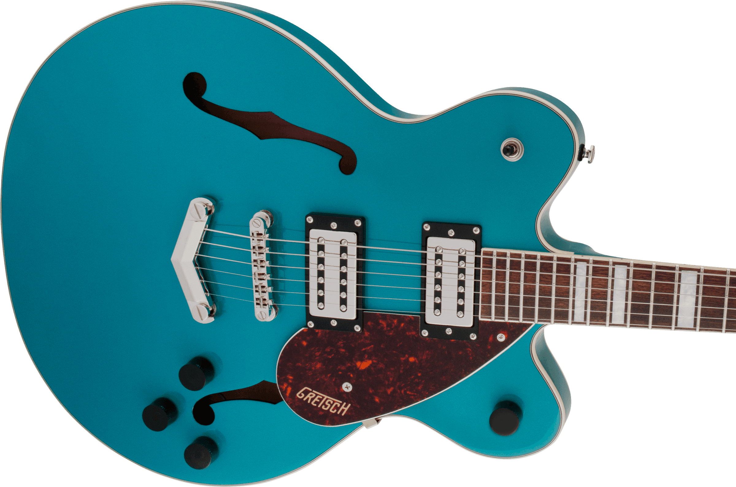 GUITARRA ELECTRICA GRETSCH G2622 STREAMLINER  DE DOBLE CORTE CON TOPE EN V MOD2806200508 EN COLOR AZUL, 2