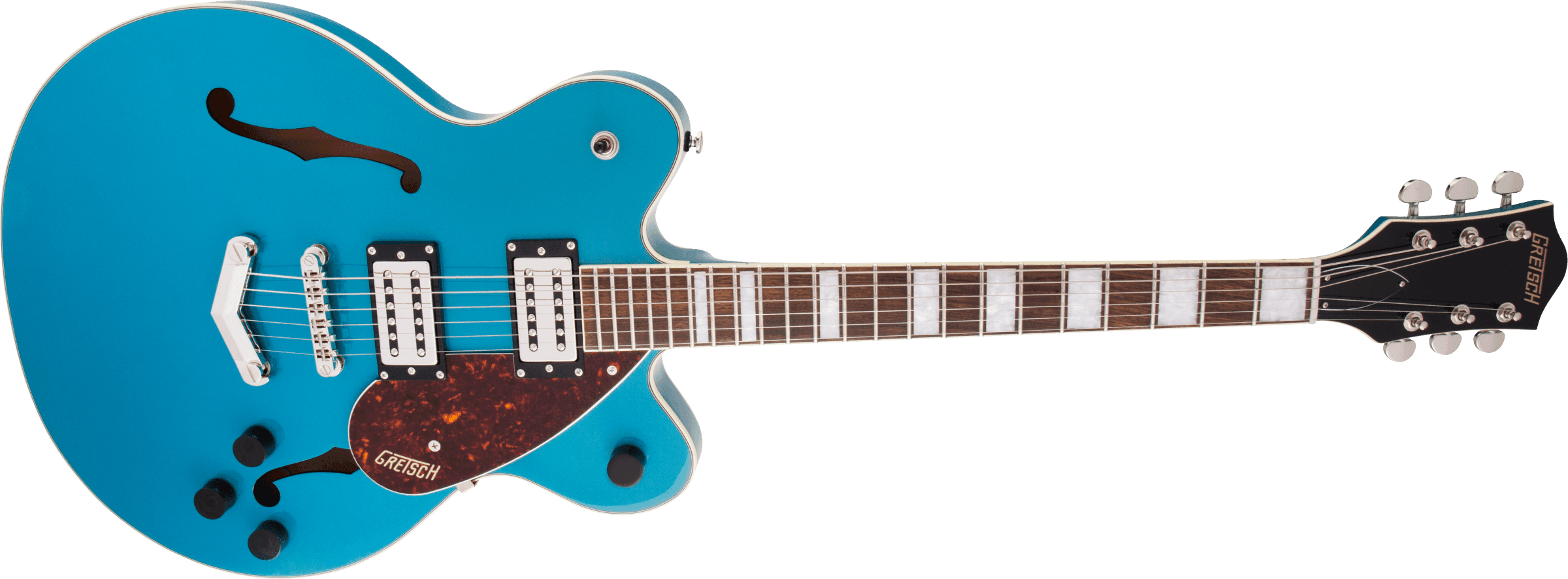 GUITARRA ELECTRICA GRETSCH G2622 STREAMLINER  DE DOBLE CORTE CON TOPE EN V MOD2806200508 EN COLOR AZUL, 6
