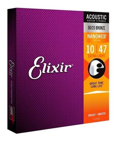 Encordado Elixir Nanoweb Guitarra Acustica 11002 10 47