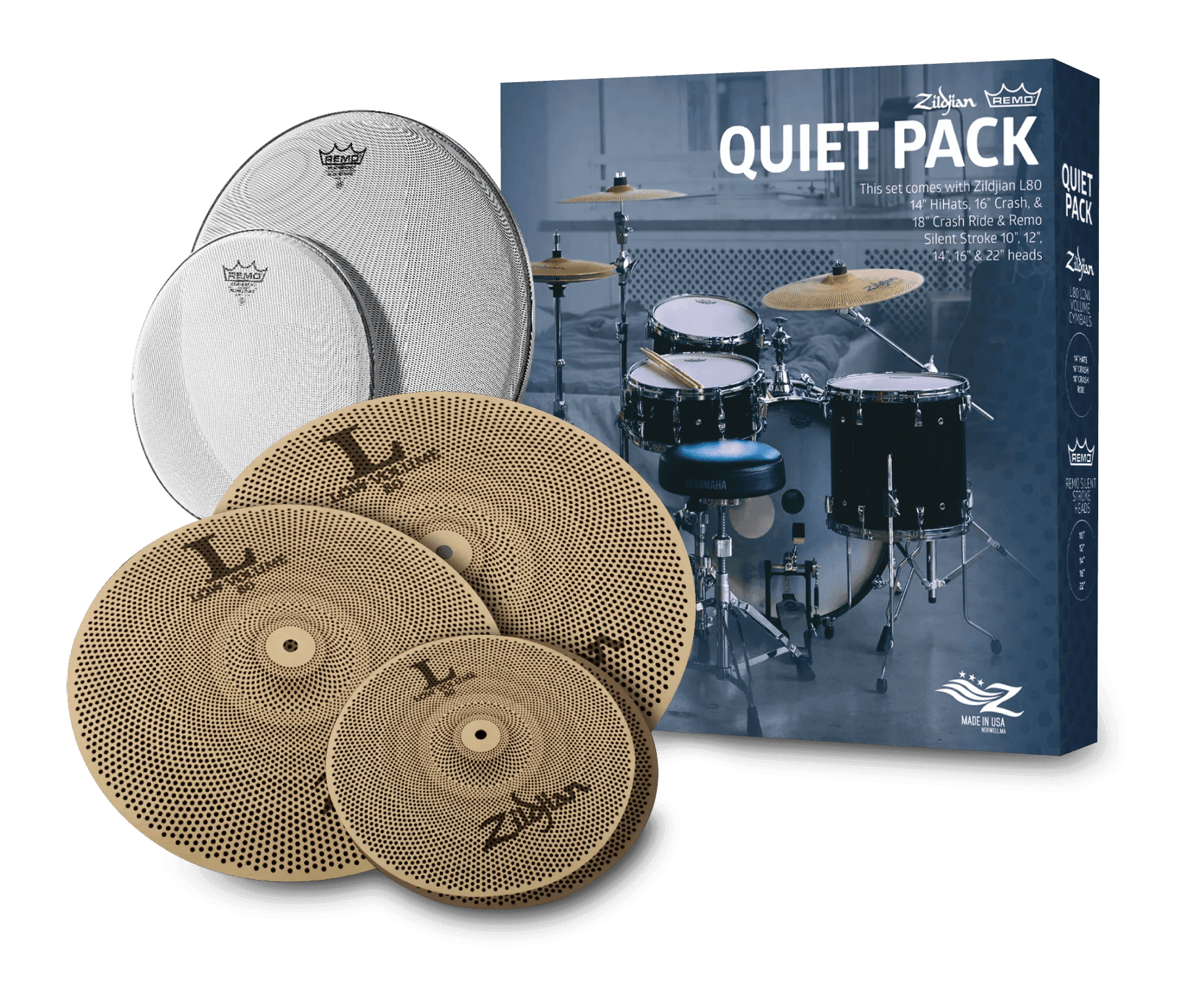 Set Zildjian Quiet Pack L80 Lv468Rh Kit