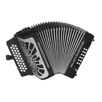 Acordeon Hohner Rey Vallenato 5 Letras Negro A49621 2