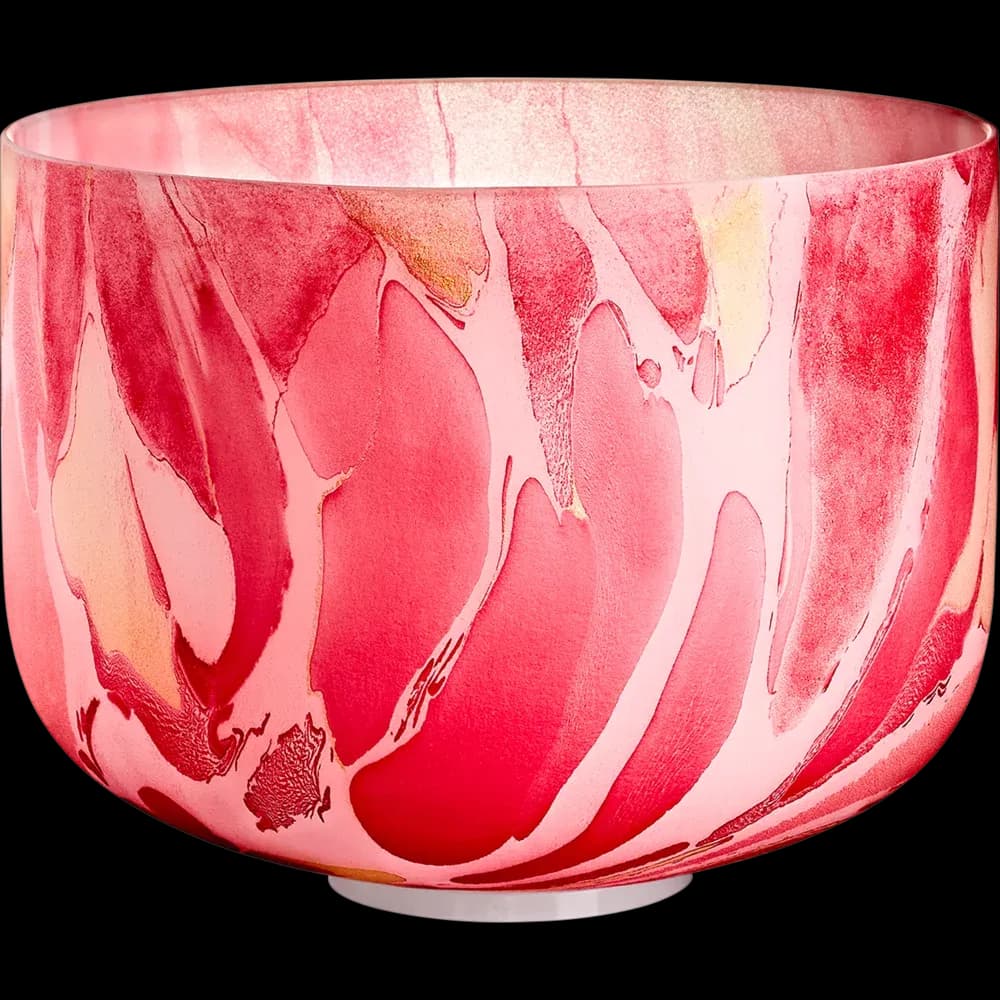 CUENCO DE CRISTAL MARBLE 10" TONO C4 CHAKRA RAÍZ