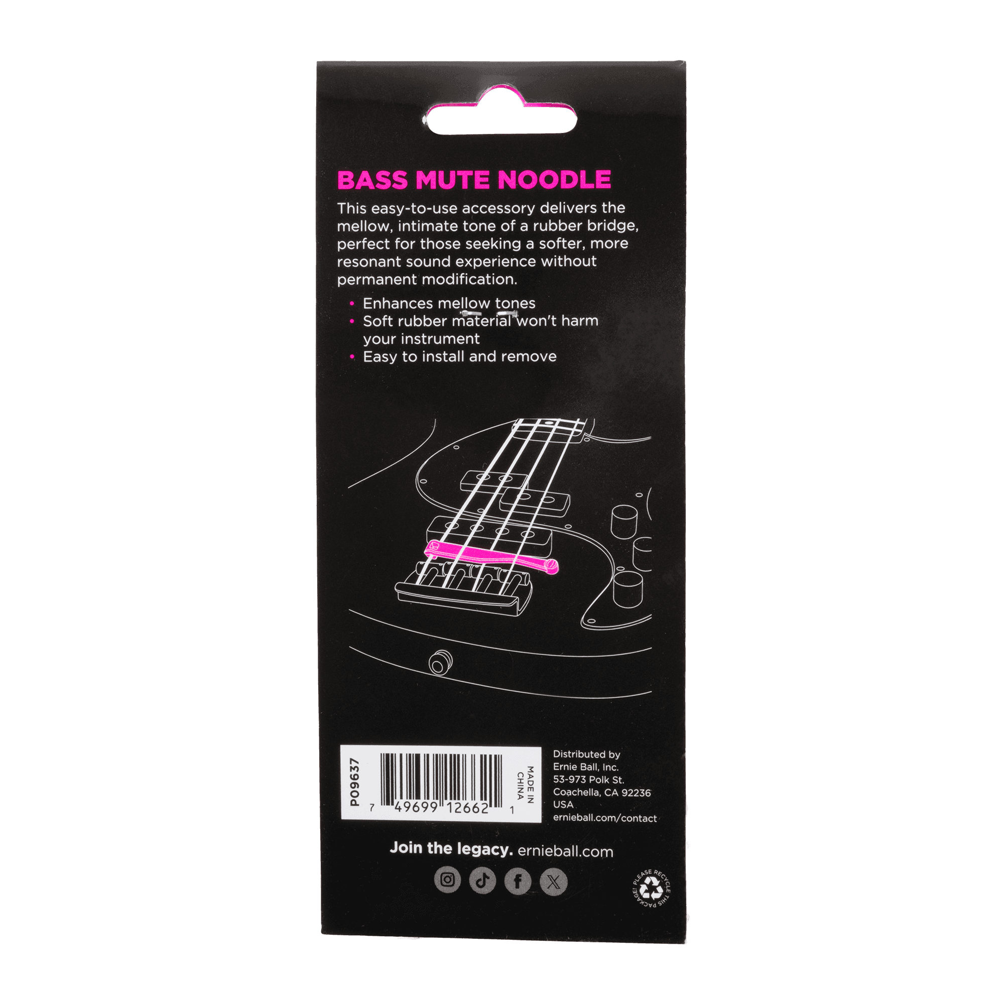 Sordina Cuerdas Ernie Ball P09637 Bajo 2