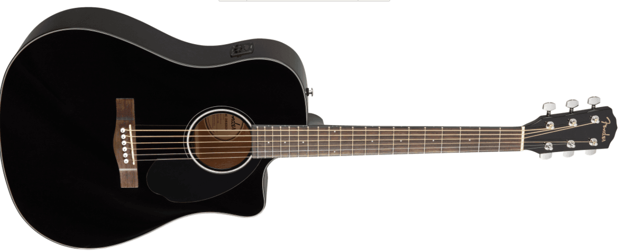 Guitarra Electroacustica Fender Cd-60sce Dreadnought, Walnut Fingerboard, Black 0970113006