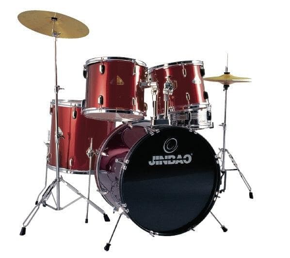 Bateria Jinbao Jbp1601a Atriles Negros Vino Tinto
