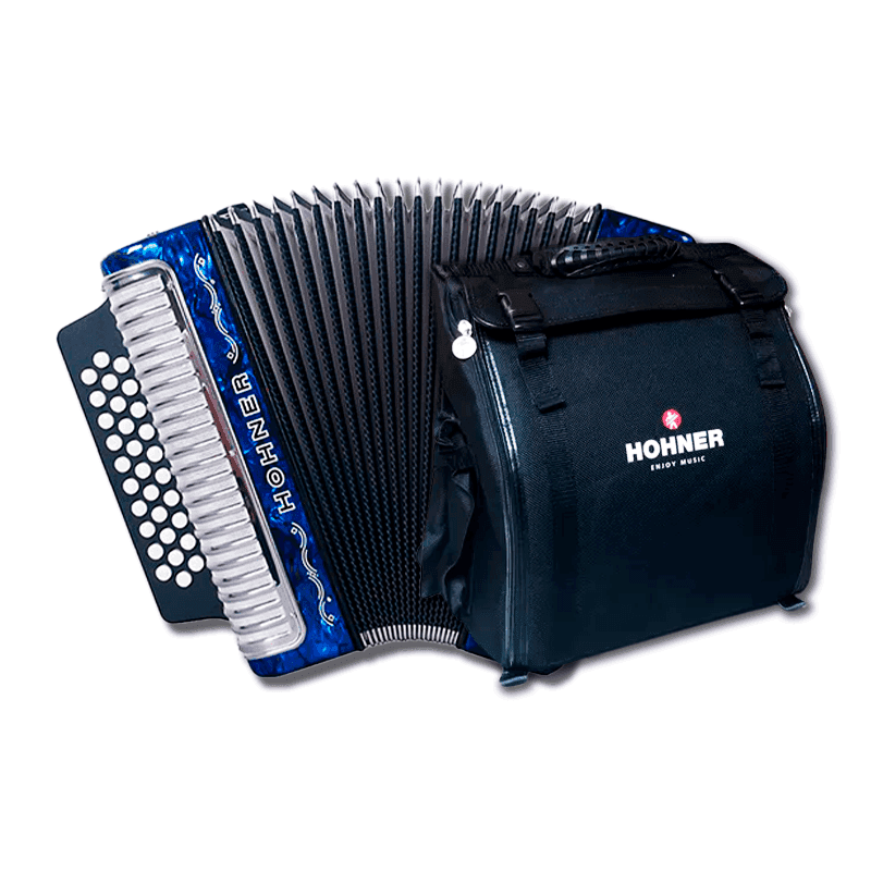 ACORDEÓN HOHNER III CORONA BESAS AZUL A5764S 2