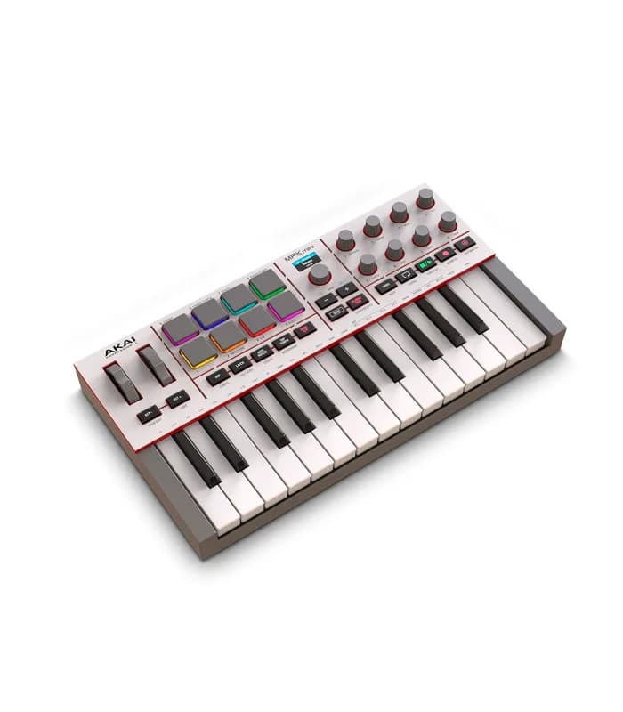 CONTROLADOR MIDI AKAI MPKMINI4W GRIS 3