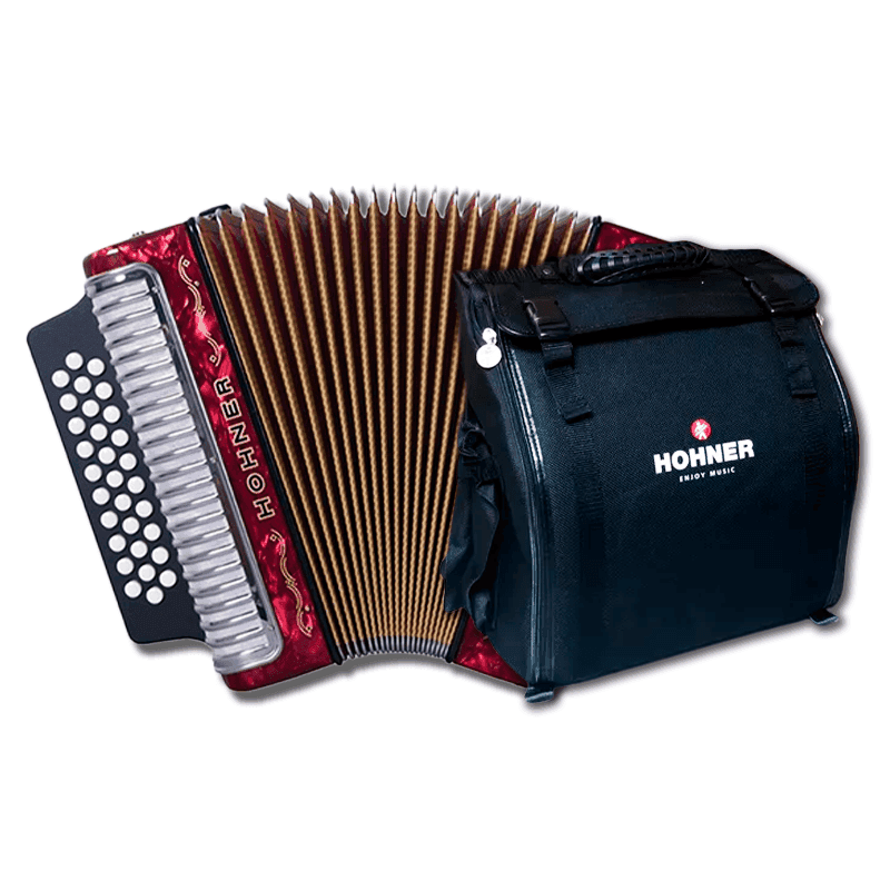 ACORDEÓN HOHNER III CORONA BESAS ROJO A5763S 2