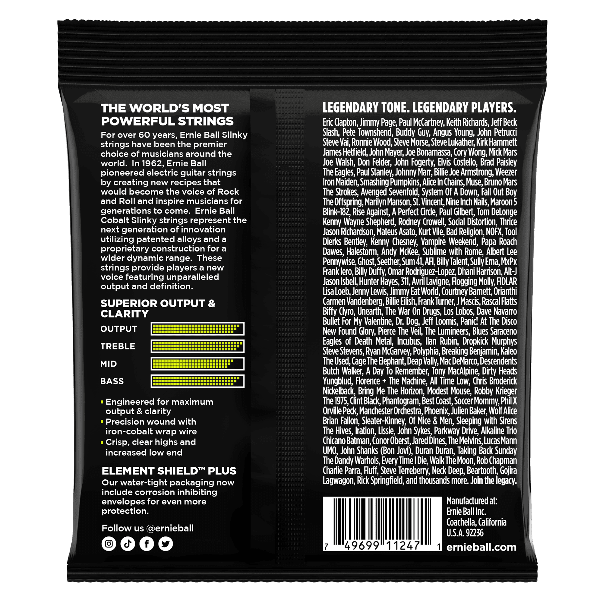 Encordado Ernie Ball Guitarra Electrica 3721 10-46 x3 2